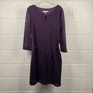 Studio One Womens Purple Lace Dress Size 10